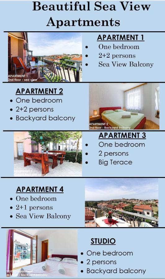 Beautiful Sea View Apartments - Niko Ceko Врсар Екстер'єр фото